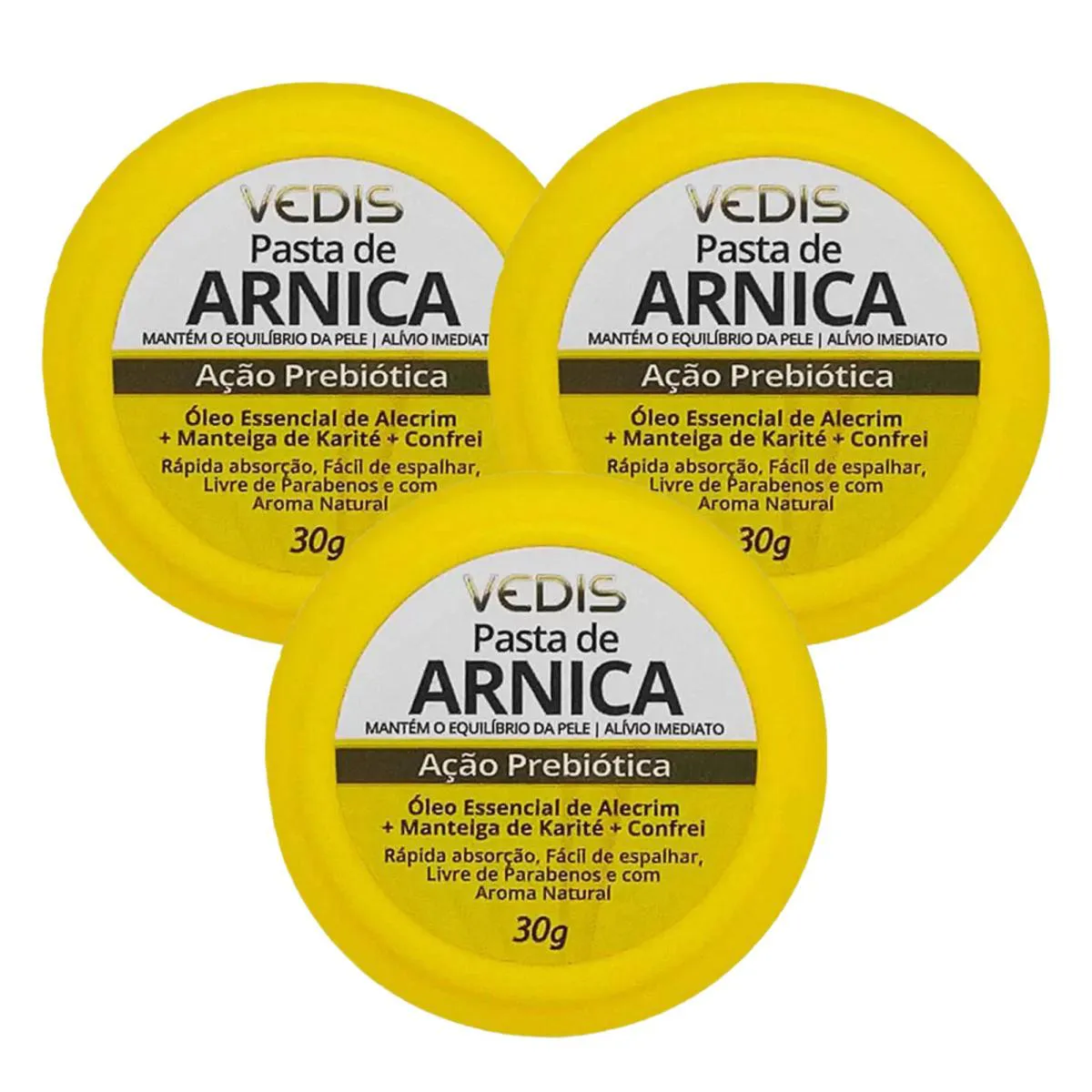 KIT C3 AçãO PREBIóTICA PASTA DE ARNICA - VEDIS
