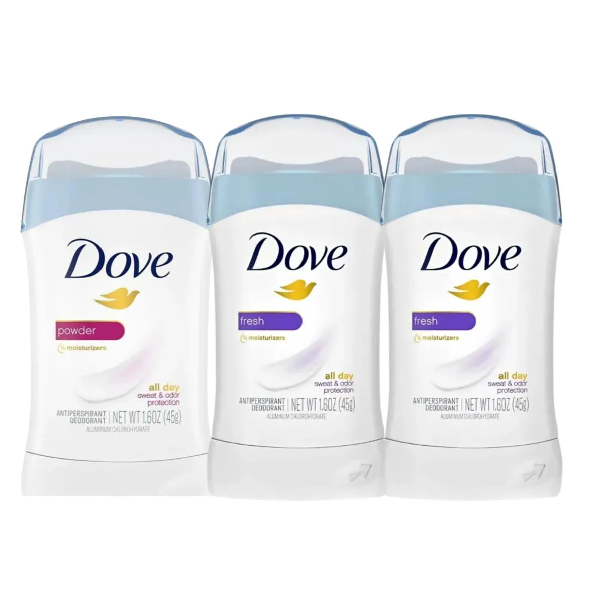 KIT MIX 2 FRESH + 1 POWER DESODORANTE PROTEçãO DIA TODO DOVE