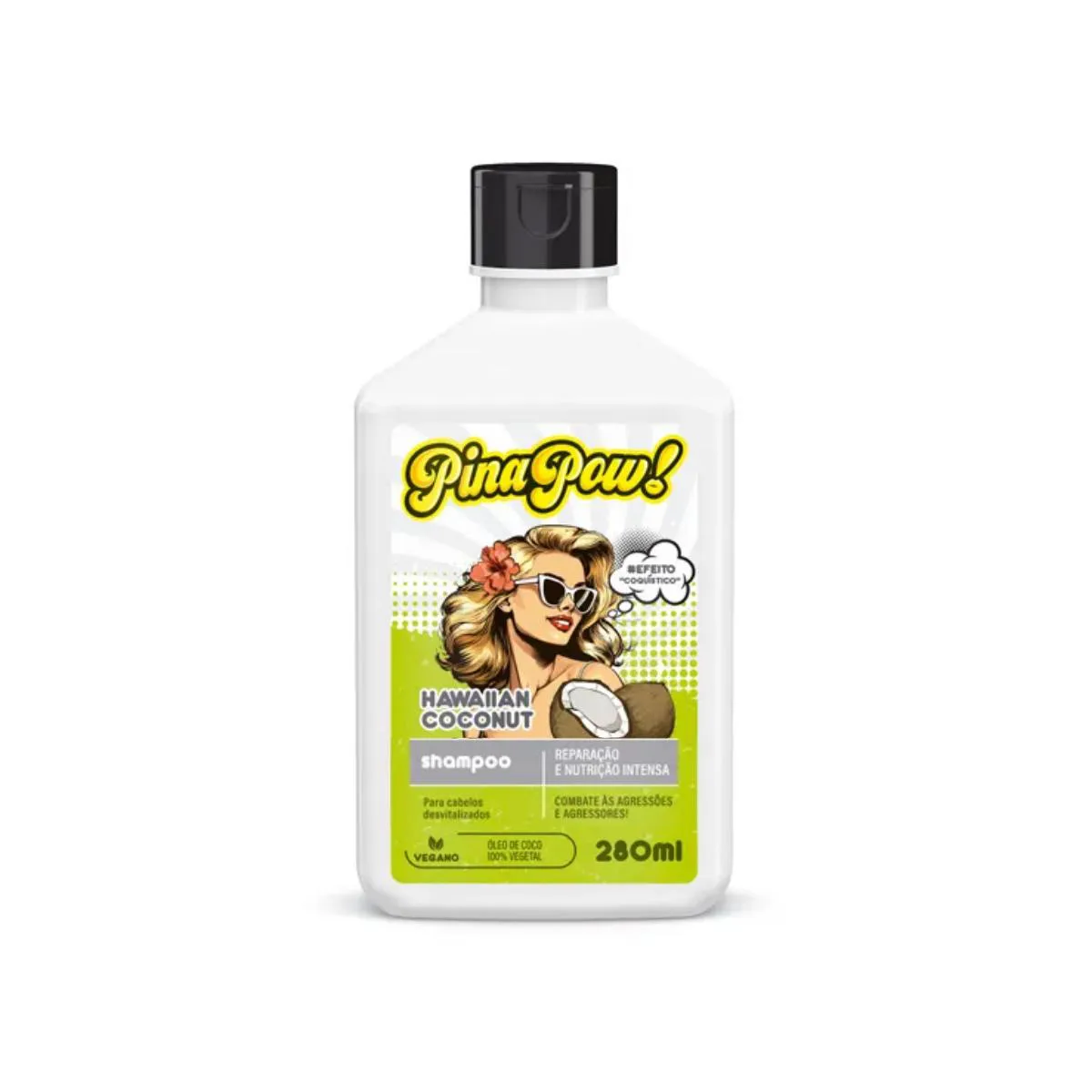 Shampoo PinaPow Hawaiian Coconut Hidratação Capilar Intensiva 300ml