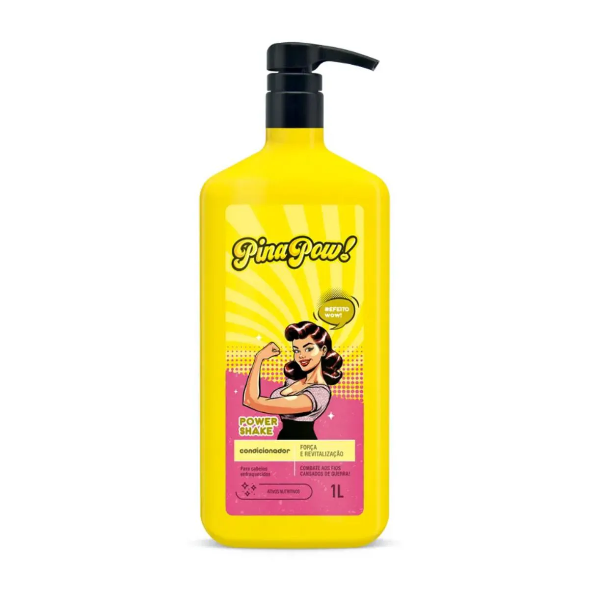 CONDICIONADOR FORTALECEDOR CAPILAR POWER SHAKE 01 LITRO PINAPOW