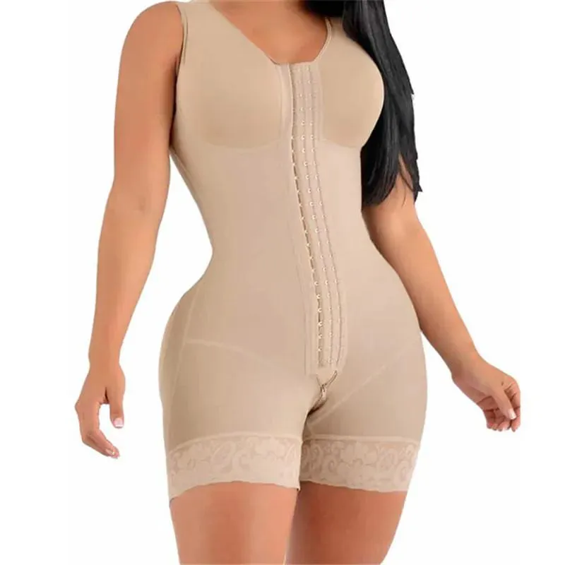 CINTA FAIXA MACACãO MODELADOR LEVANTA BUMBUM PóS CIRúRGICO M Bege