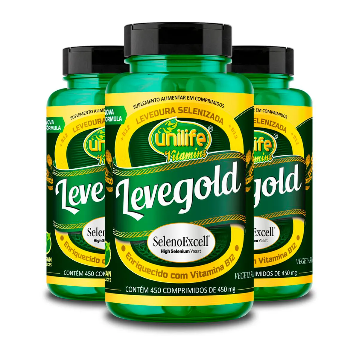 Kit 3 Levegold Unilife 450 Comprimidos 450mg
