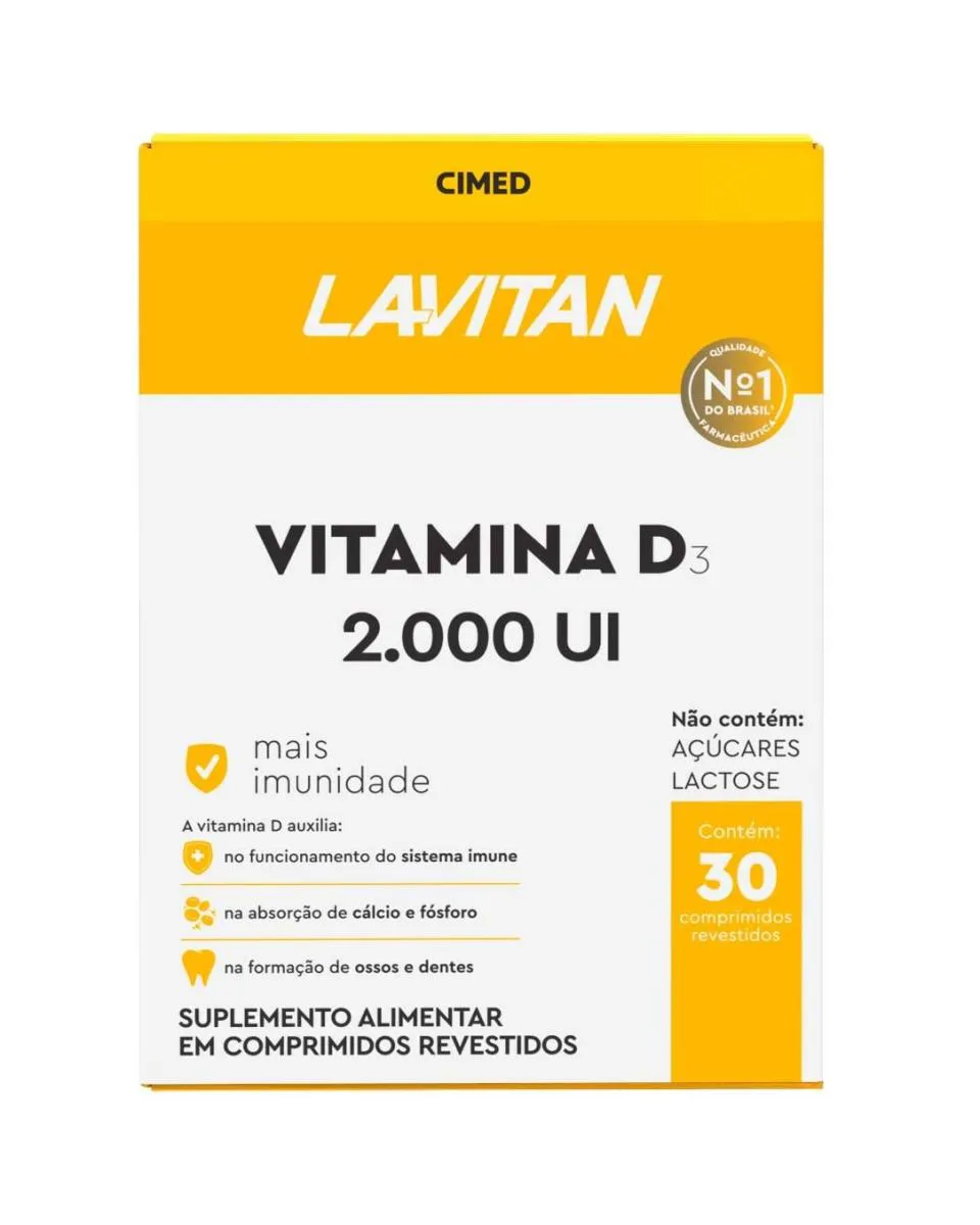 LAVITAN VITAMINA D 2.000UI 30CPR - CIMED