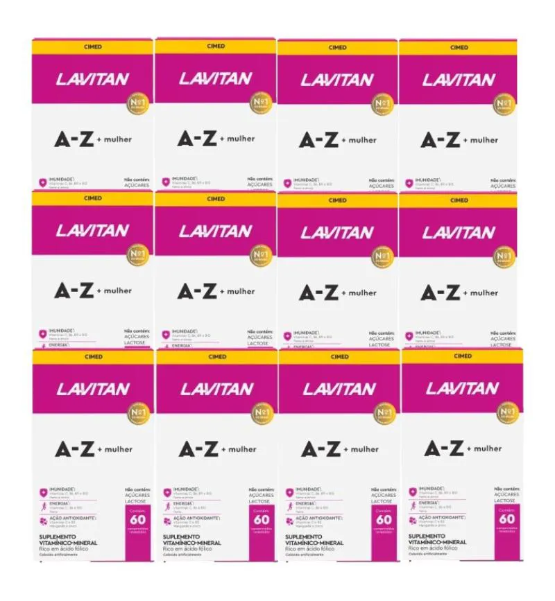 KIT 12X LAVITAN A-Z MULHER COM 60 COMPRIMIDOS - CIMED