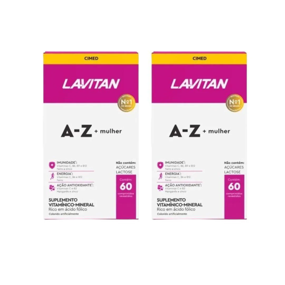 KIT 2X LAVITAN A-Z MULHER COM 60 COMPRIMIDOS - CIMED
