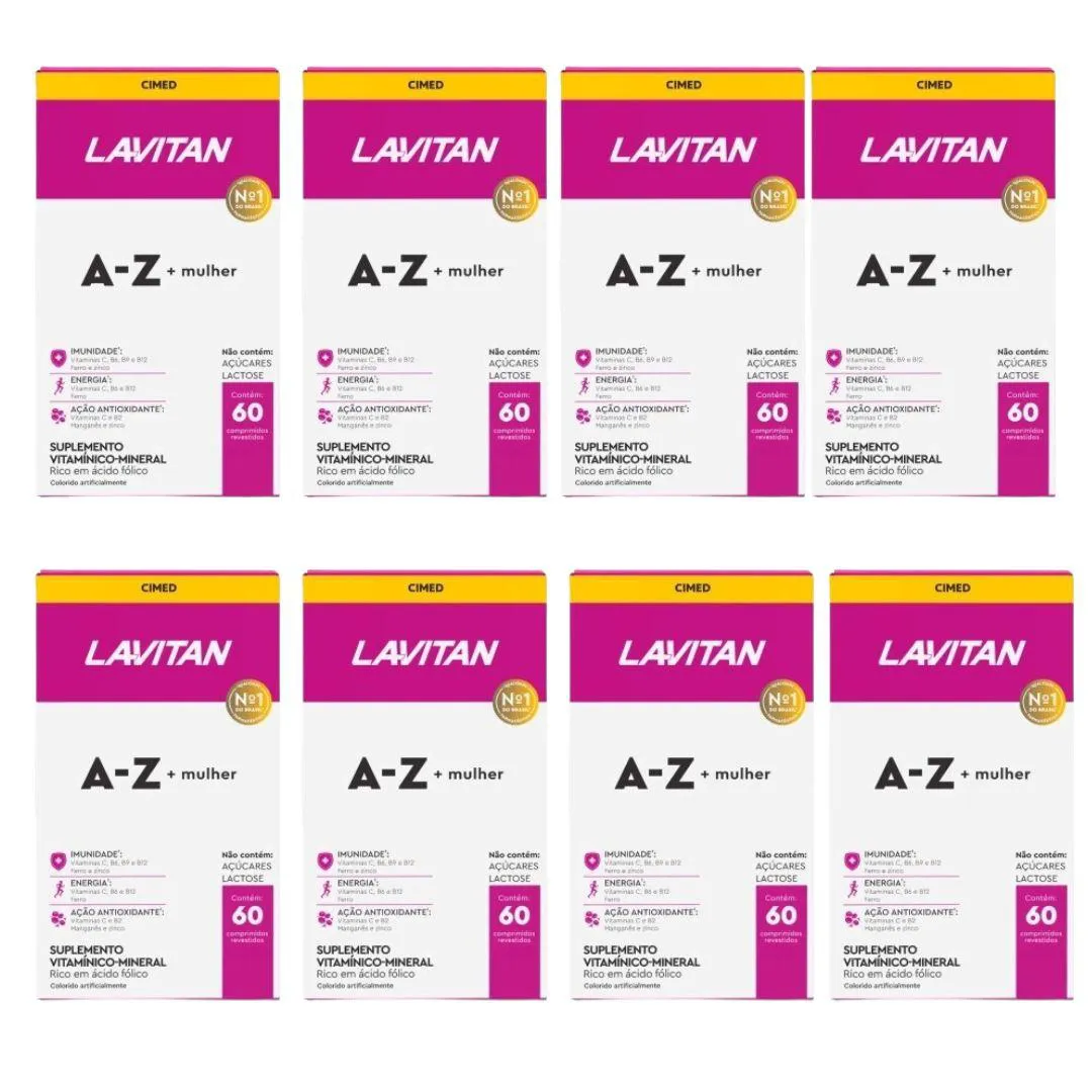 KIT 8X LAVITAN A-Z MULHER COM 60 COMPRIMIDOS - CIMED