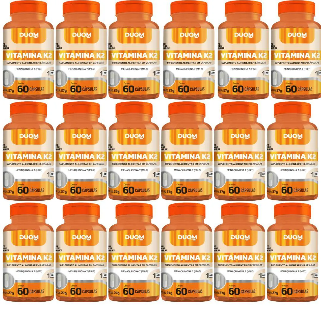 KIT 18UN SUPLEMENTO ALIMENTAR VITAMINA K2 60CPS - DUOM