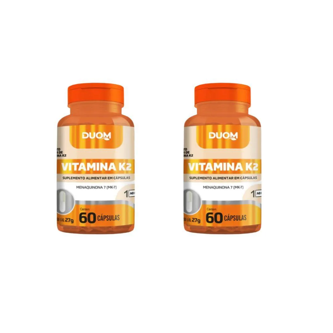 KIT 2UN SUPLEMENTO ALIMENTAR VITAMINA K2 60CPS - DUOM