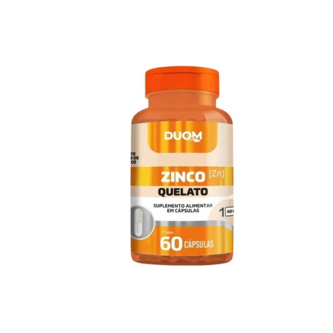 SUPLEMENTO ALIMENTAR ZINCO QUELATO 60CPS - DUOM