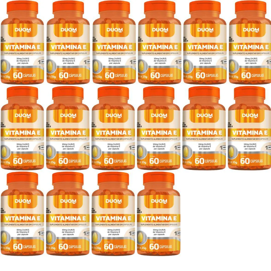 KIT 16UN SUPLEMENTO ALIMENTAR VITAMINA E 60CPS - DUOM