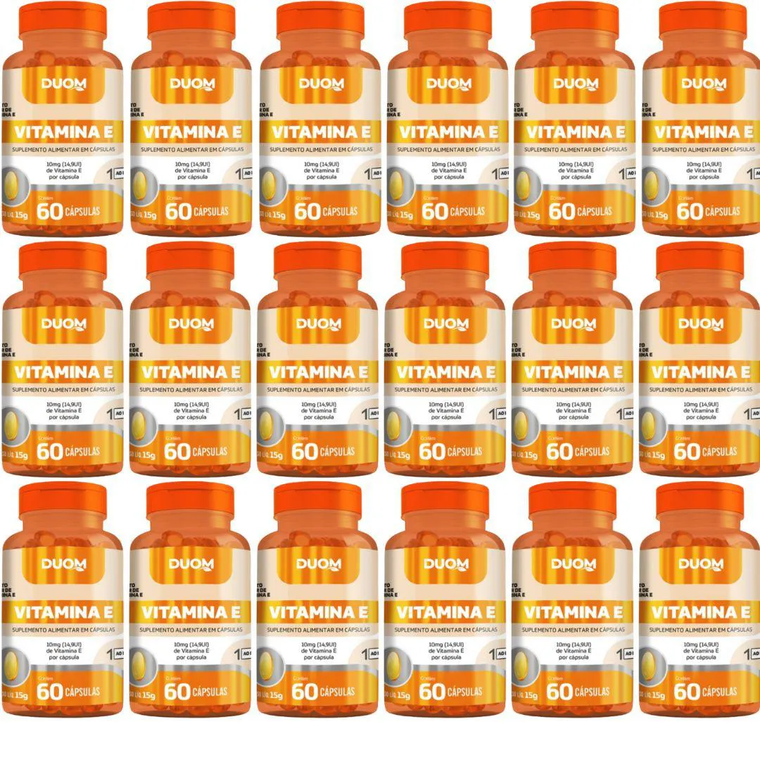 KIT 18UN SUPLEMENTO ALIMENTAR VITAMINA E 60CPS - DUOM