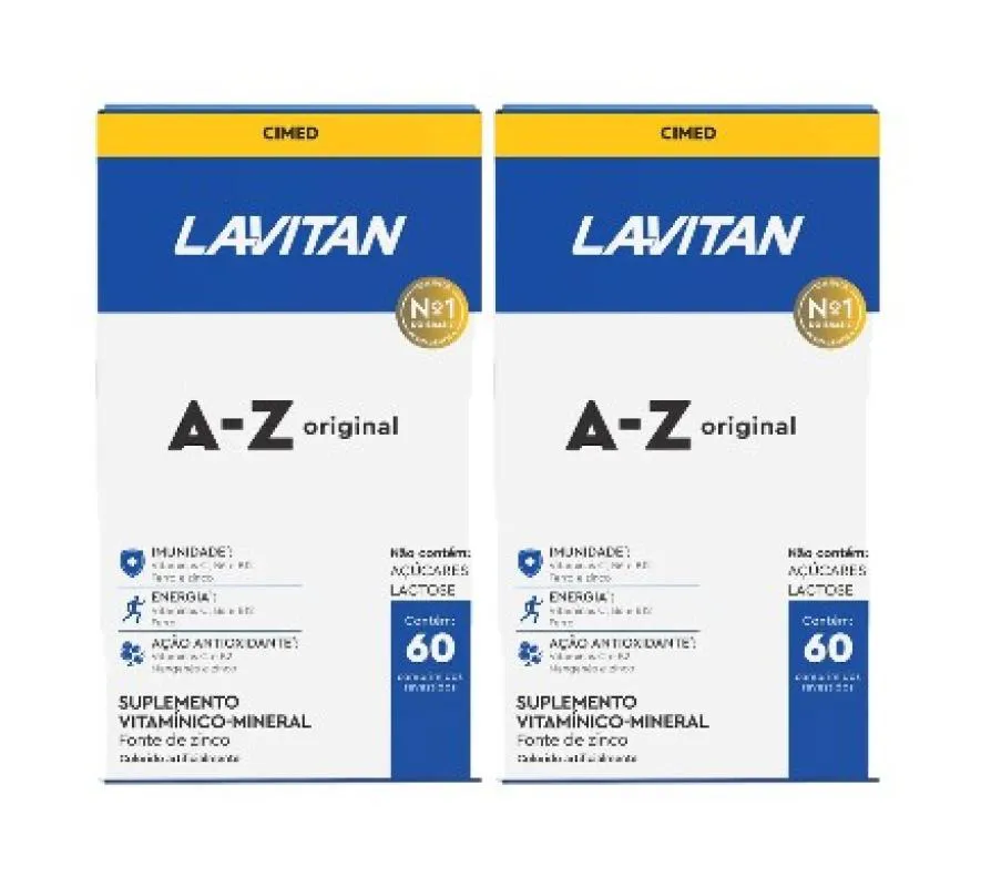 KIT 2X LAVITAN A-Z ORIGINAL COM 60 COMPRIMIDOS - CIMED