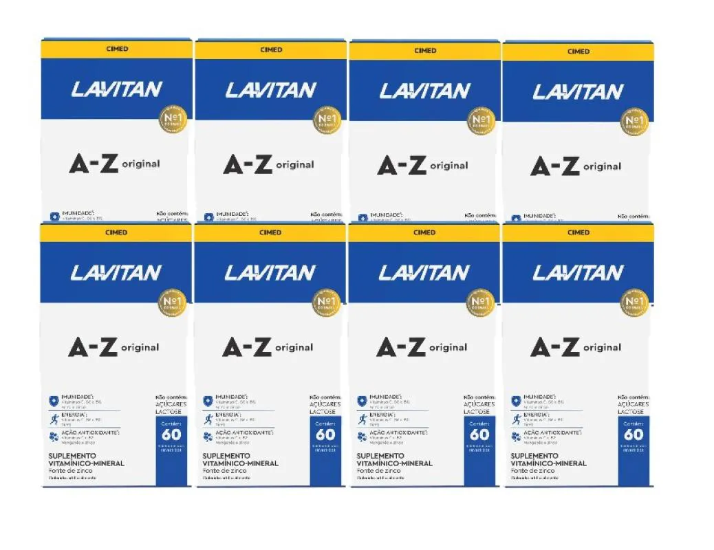 KIT 8X LAVITAN A-Z ORIGINAL COM 60 COMPRIMIDOS - CIMED
