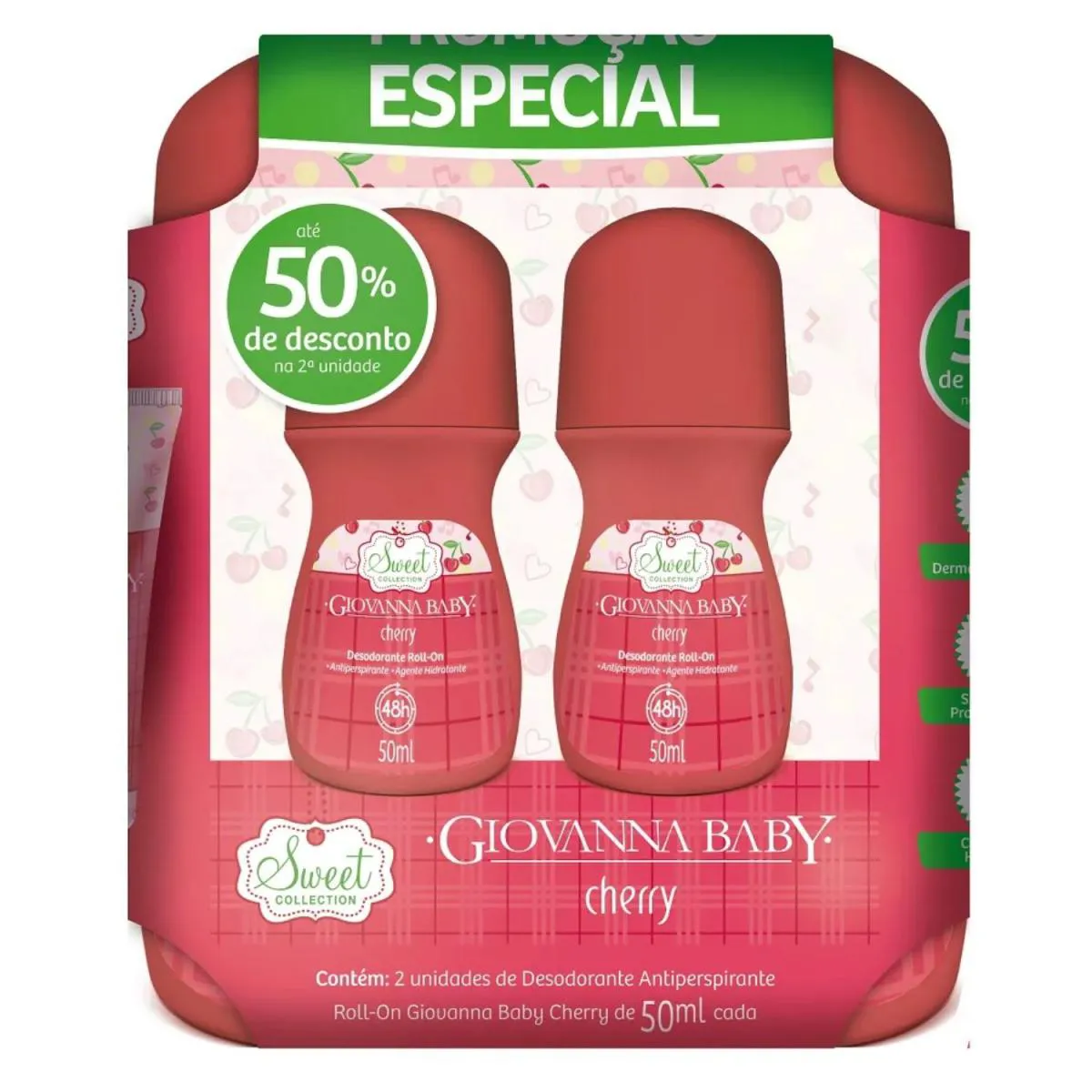DESODORANTE ROLLPON GIOVANNA BABY CHERRY 50ML+1UNID