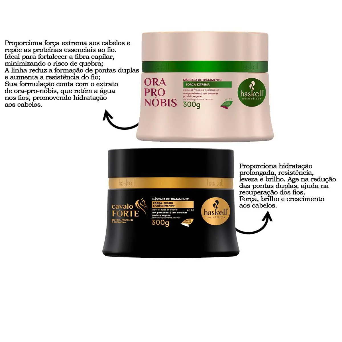 CRONOGRAMA HASKELL MáSCARAS CAVALO FORTE +ORA PRO NOBIS 300G