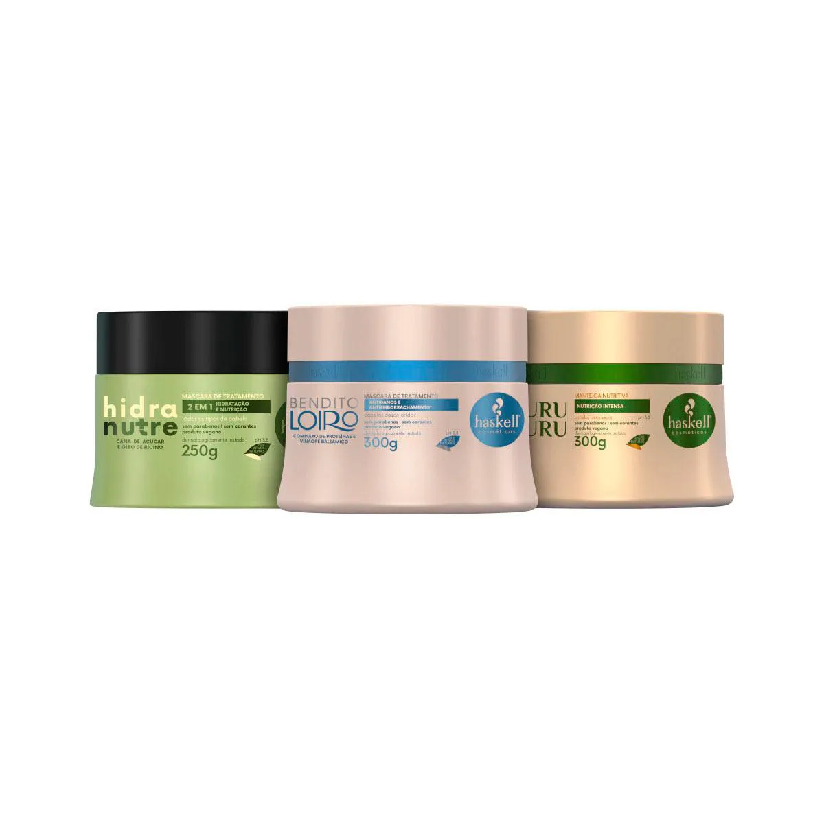 CRONOGRAMA CAPILAR HASKELL CABELOS LOIROS NATURAL 300G
