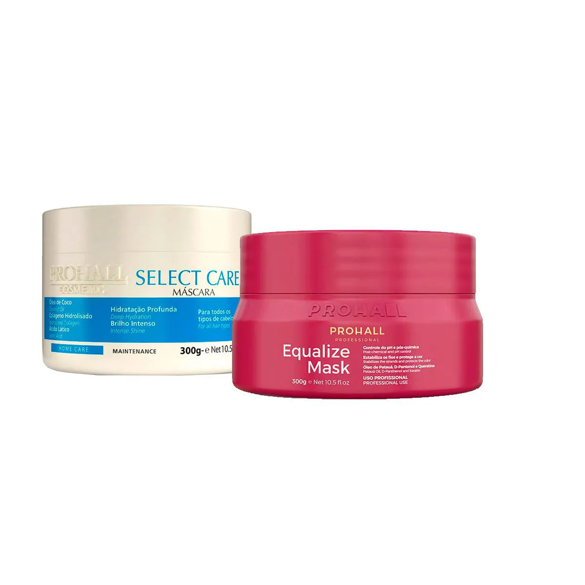 CRONOGRAMA PROHALL MáSCARAS EQUALIZE MASK + SELECT CARE 300G