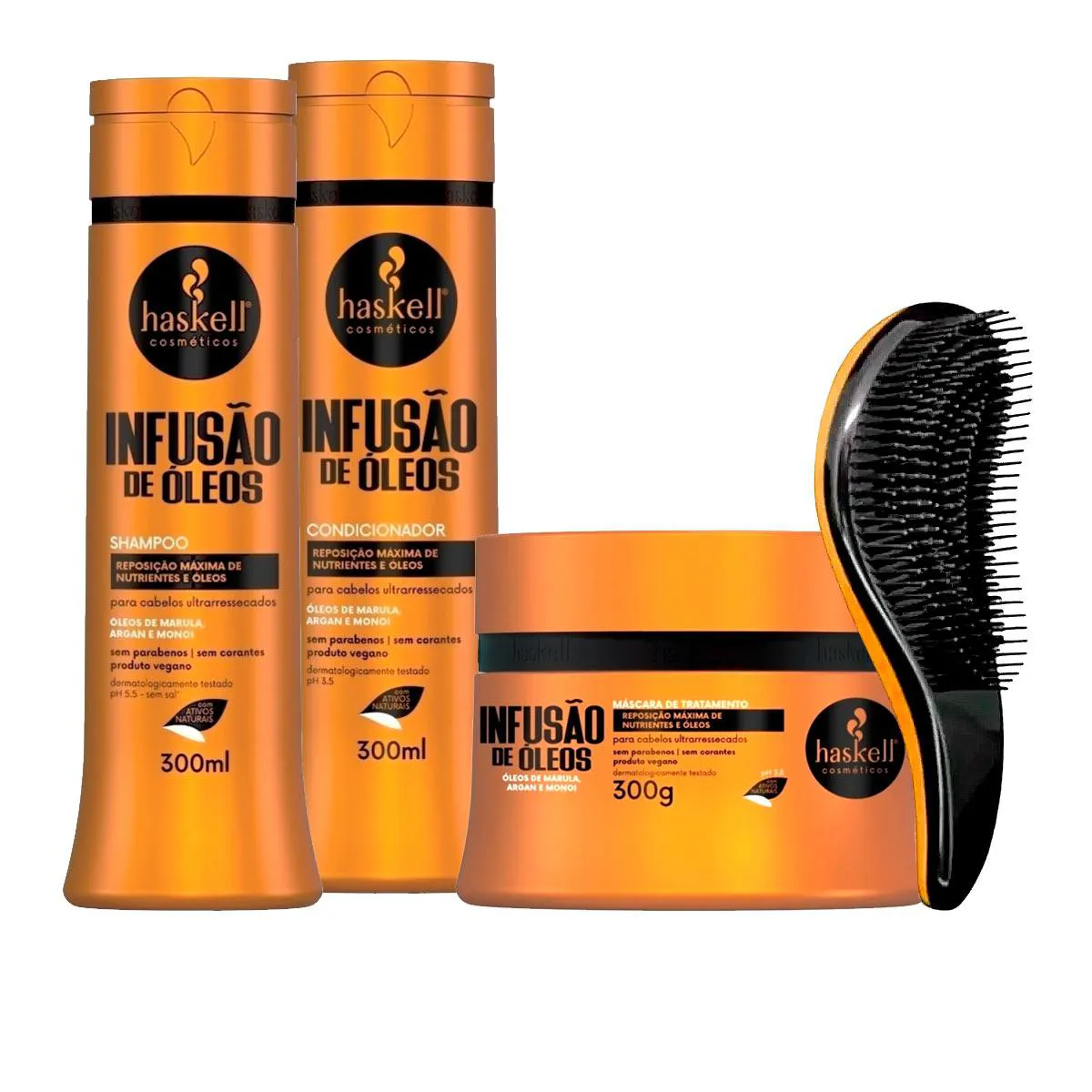 KIT NUTRIçãO HASKELL INFUSãO TRIO 300ML +ESCOVA