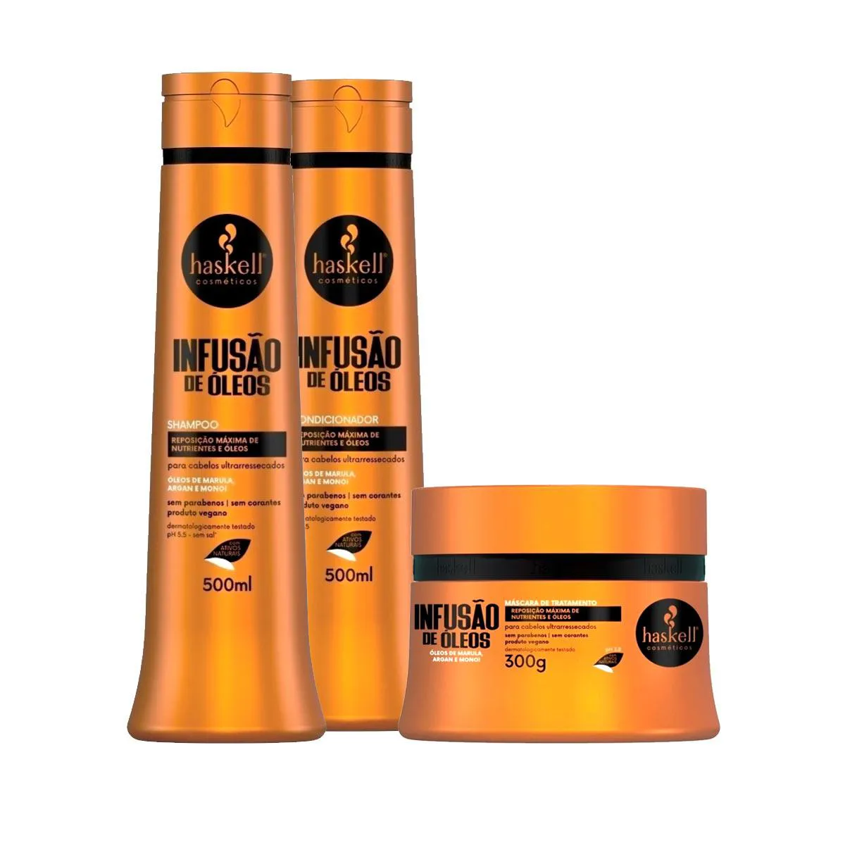 KIT HASKELL INFUSãO SHP/COND 500ML +MáSCARA 300G
