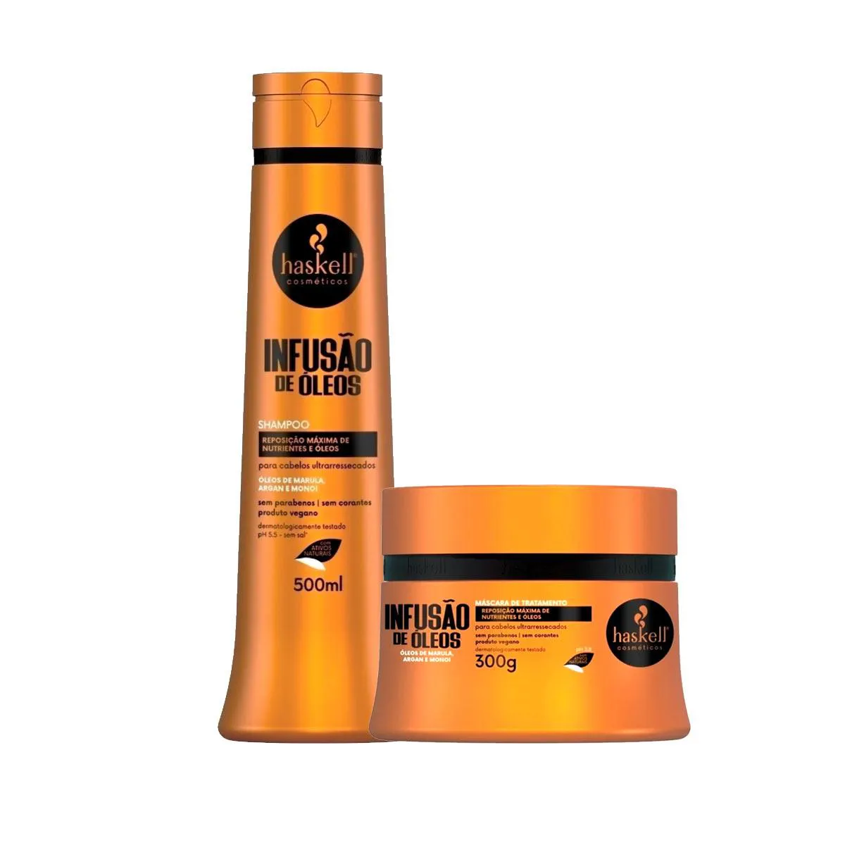 KIT HASKELL INFUSãO SHAMPOO 500ML + MáSCARA 300G