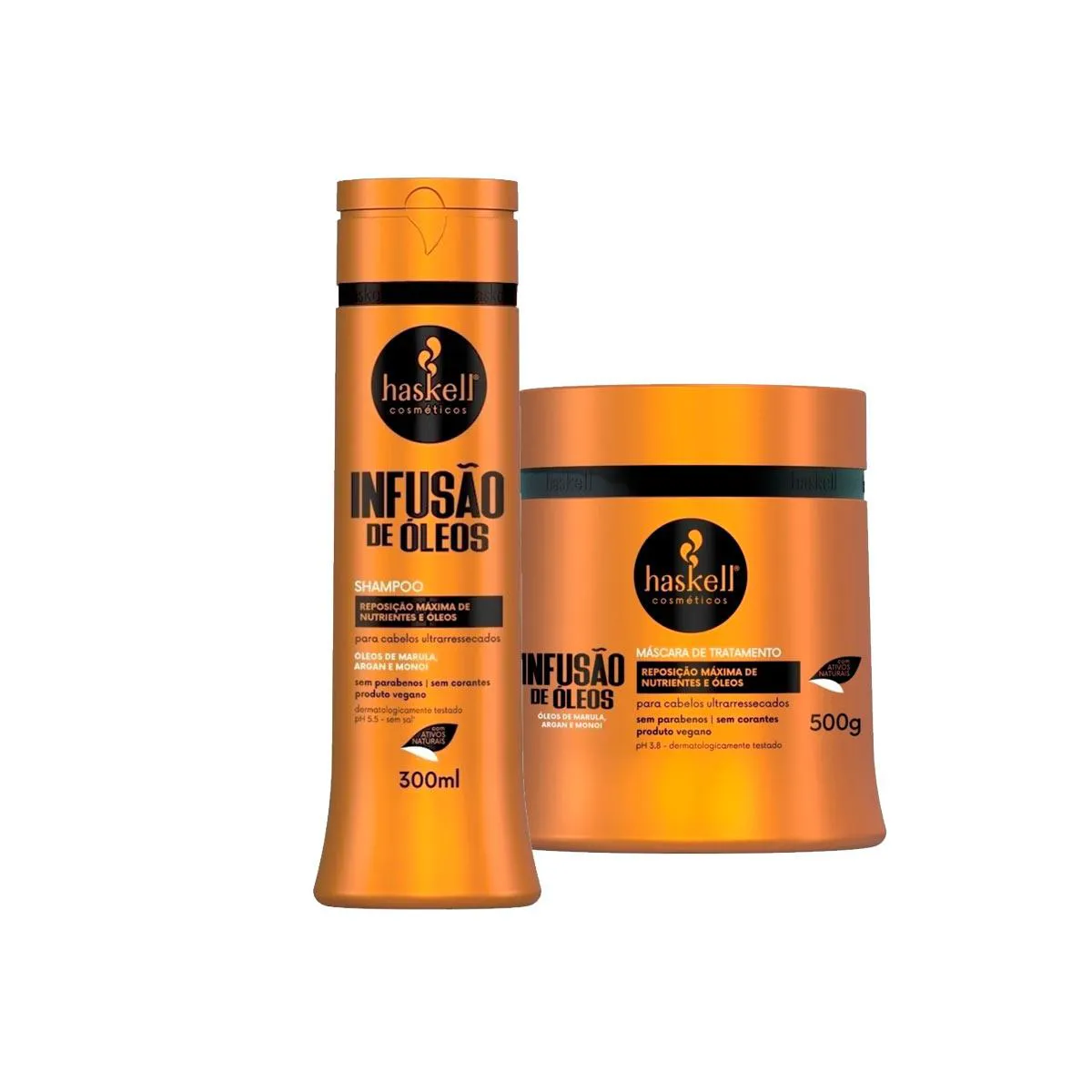 KIT HASKELL INFUSãO SHAMPOO 300ML + MáSCARA 500G