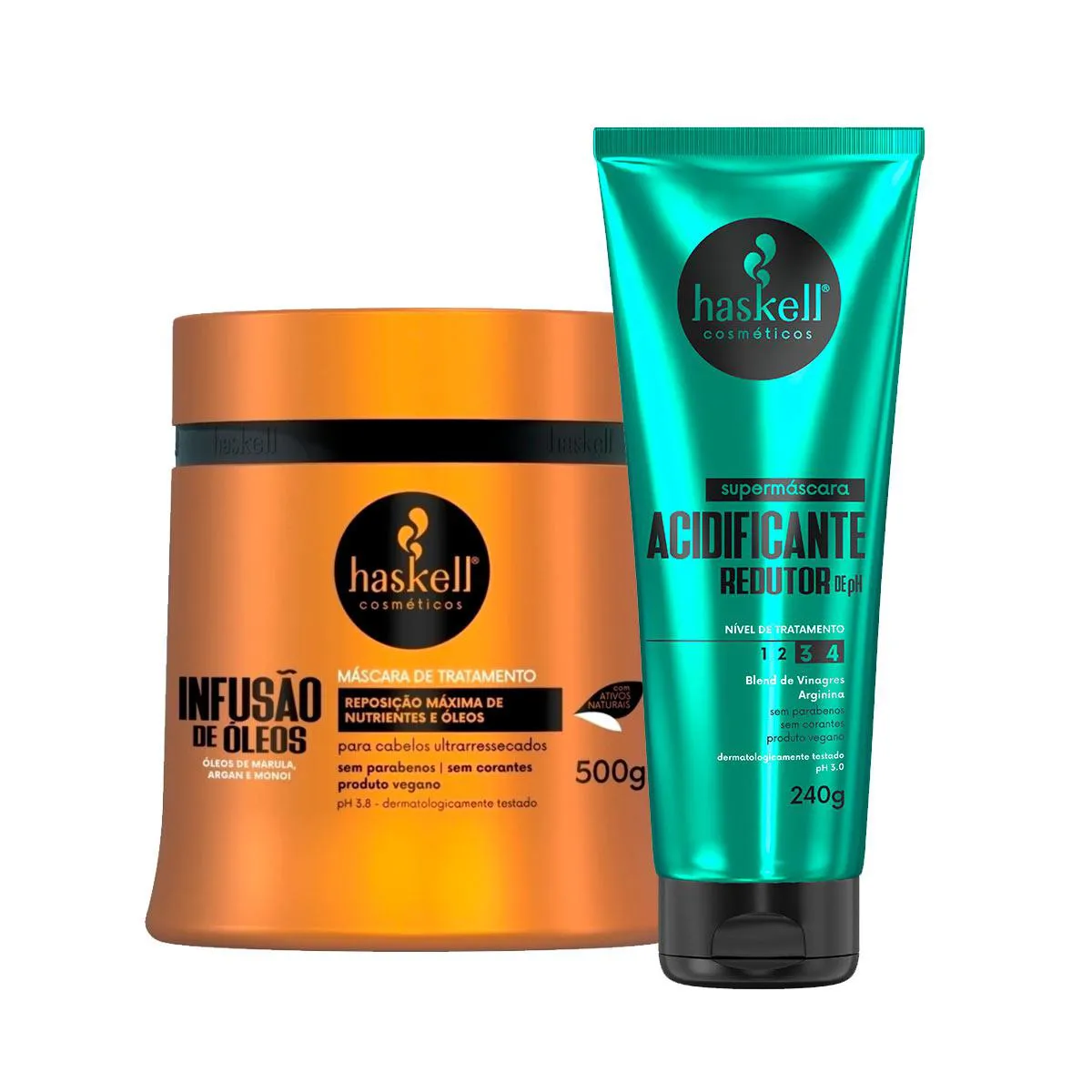 KIT MáSCARA HASKELL INFUSãO 500G + ACIDIFCANTE 240G