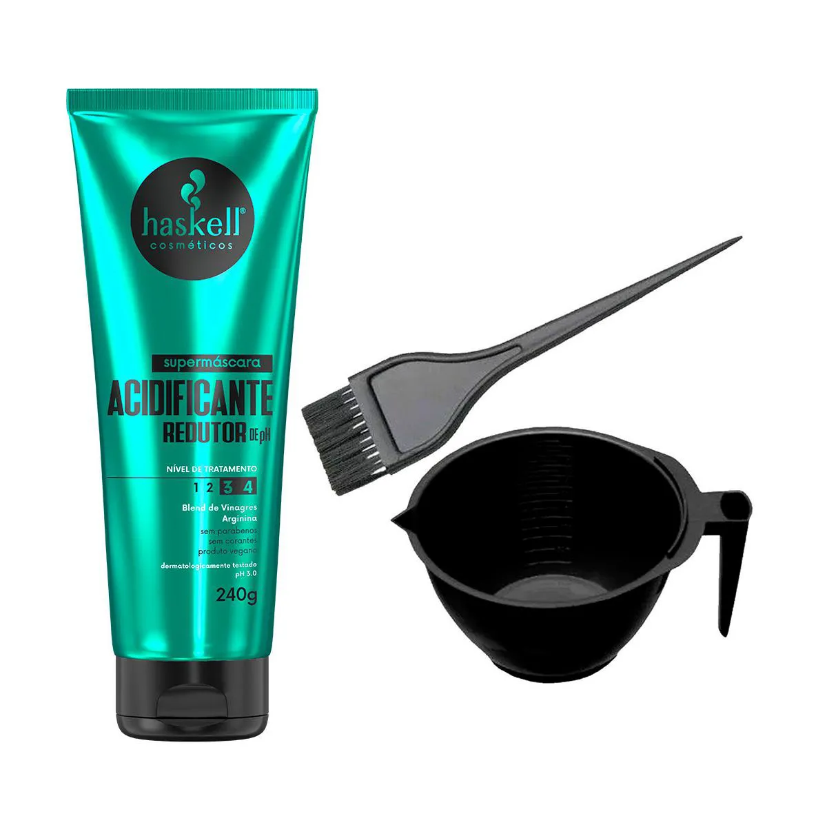 MáSCARA ACIDIFICANTE HASKELL CABELO POROSO + CUMBUCA/PINCEL