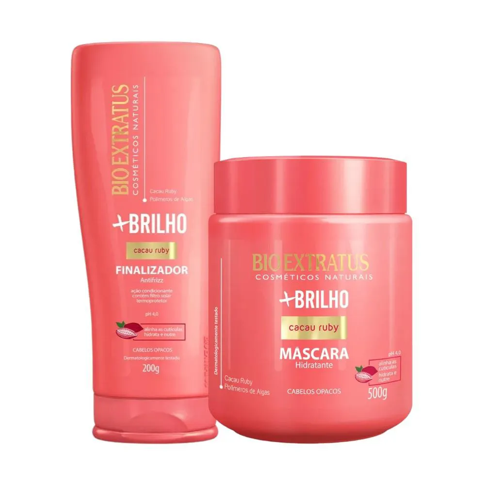 KIT MAIS BRILHO 1 MáSCARA 500ML 1 FINALIZADOR 200ML
