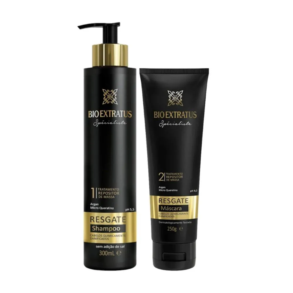 KIT RESGATE 1 SHAMPOO 300ML 1 MáSCARA 250ML