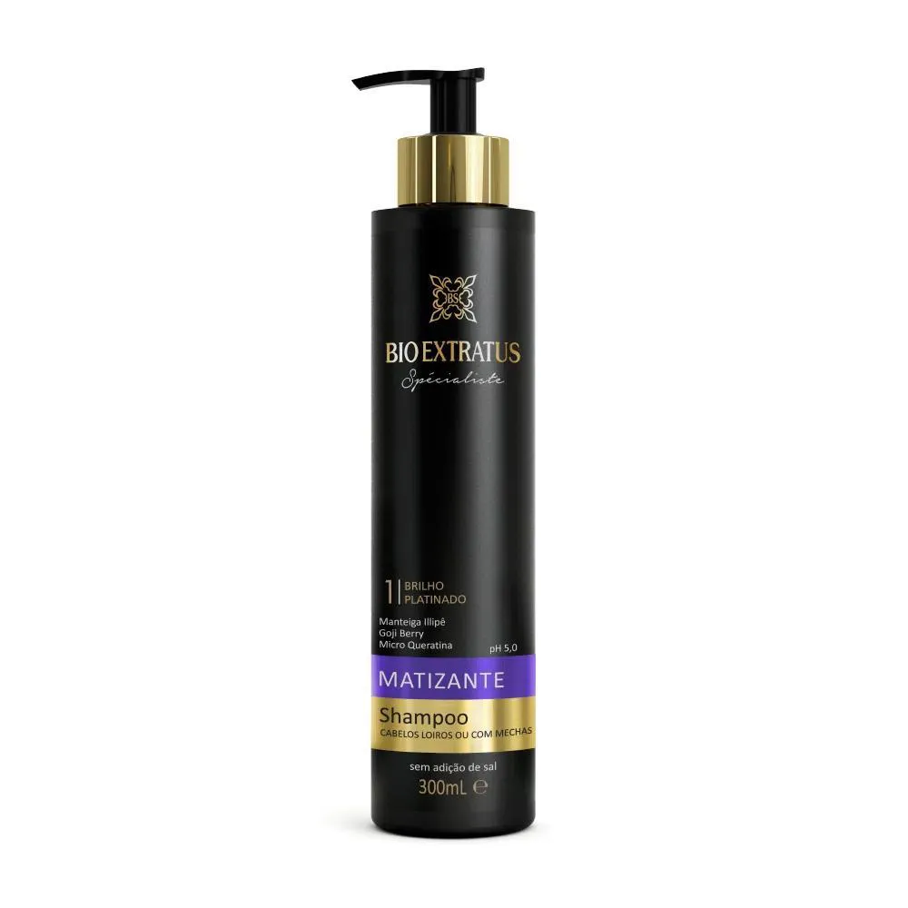SHAMPOO BRILHO PLATINADO MATIZANTE 300ML BIO EXTRATUS