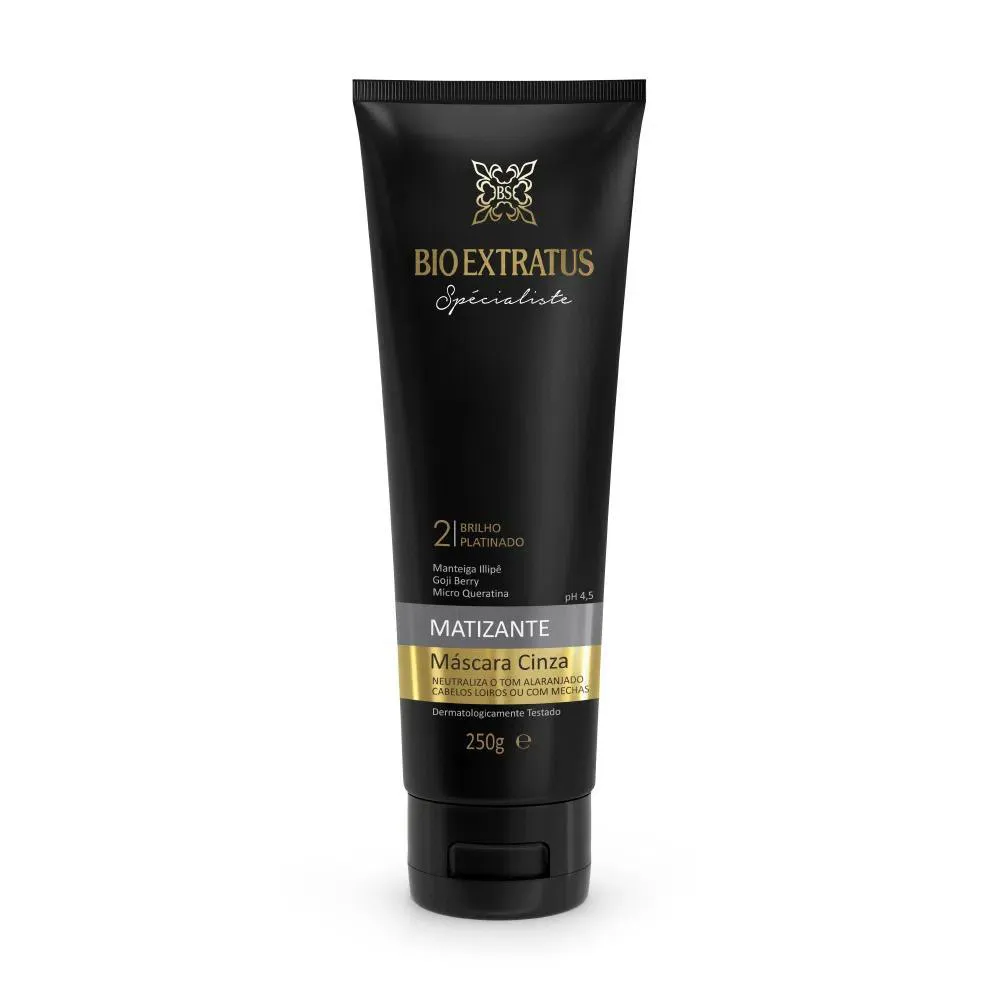 MASCARA BRILHO PLATINADO CINZA MATIZANTE 250G BIO EXTRATUS