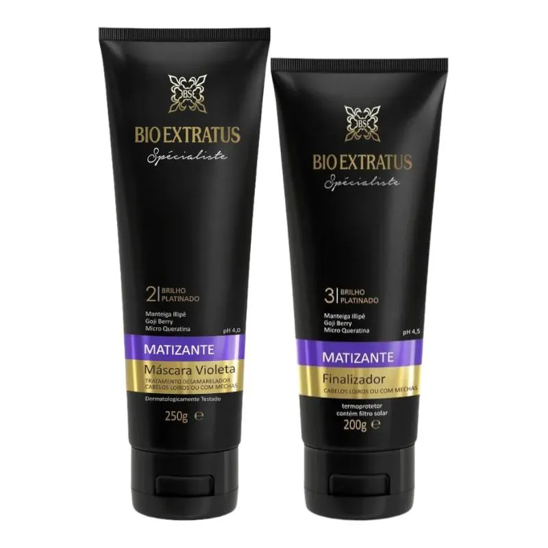 KIT 1 MáSCARA VIOLETA 250G  1 FINALIZADOR 200G MATIZANTE