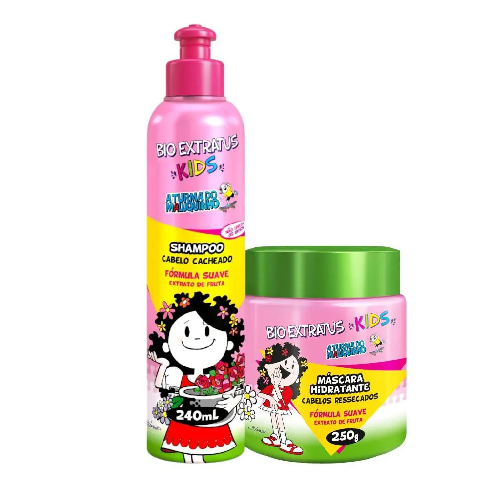 KIT INFANTIL CABELO CACHEADO KIDS 1 SHAMPOO 240ML 1 MáSCARA 240G