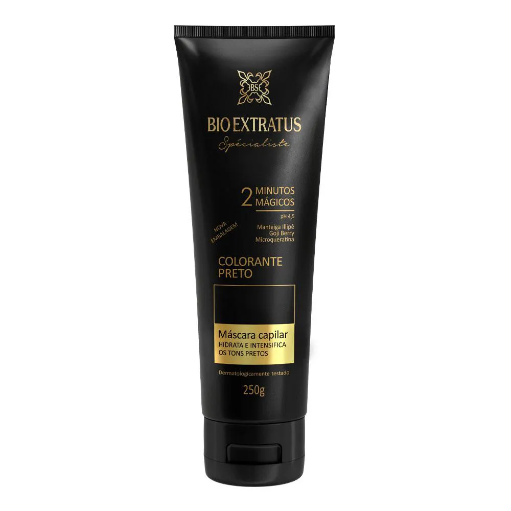 MASCARA COLORANTE PRETA REAVIVA A COR E TRATA 250 GR