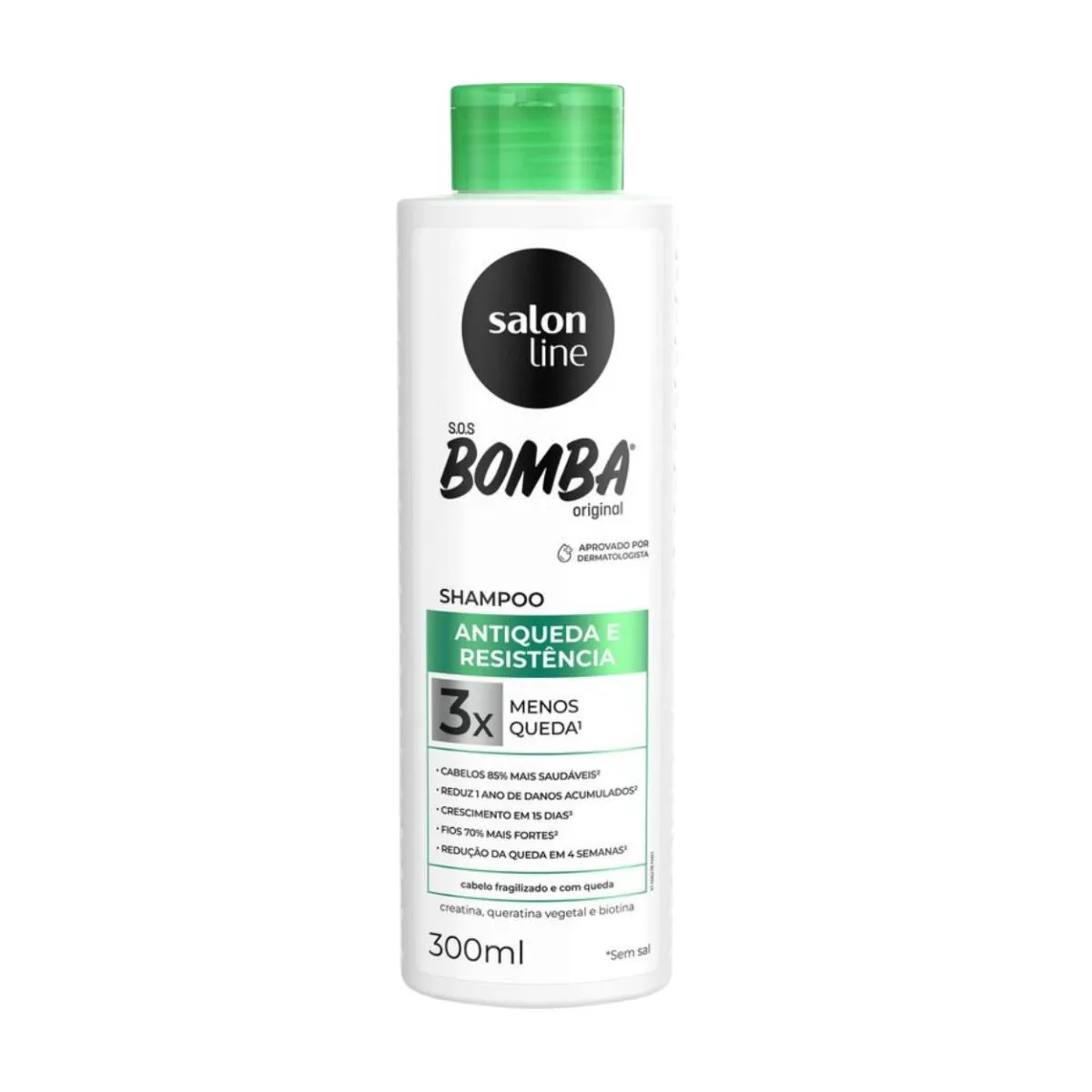 Shampoo Vegano Salon Line SOS Bomba Antiqueda e Resistência Fortalecimento 300ml