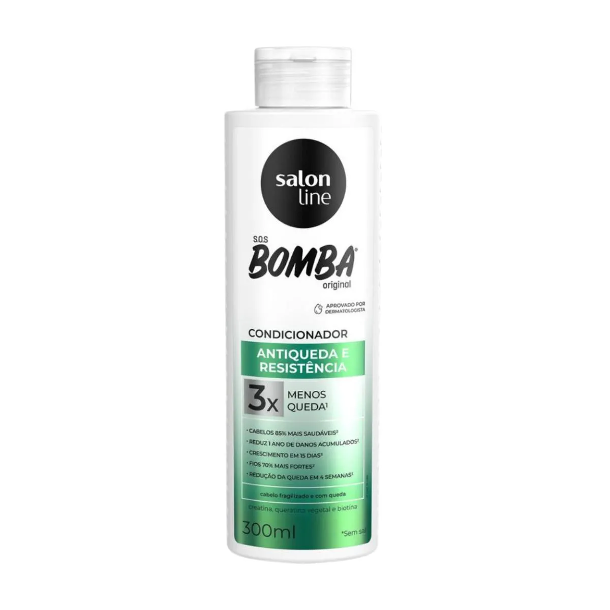 Condicionador Vegano Anticaspa Salon Line SOS Bomba Antiqueda Fortalecimento 300ml