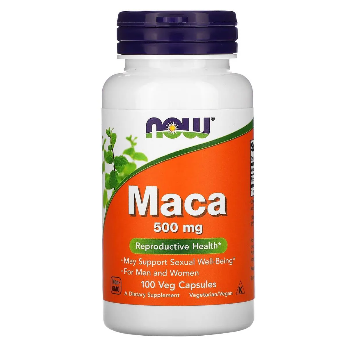 MACA PERUANA 500MG 100 CAPSULAS VEGANA - NOW FOODS