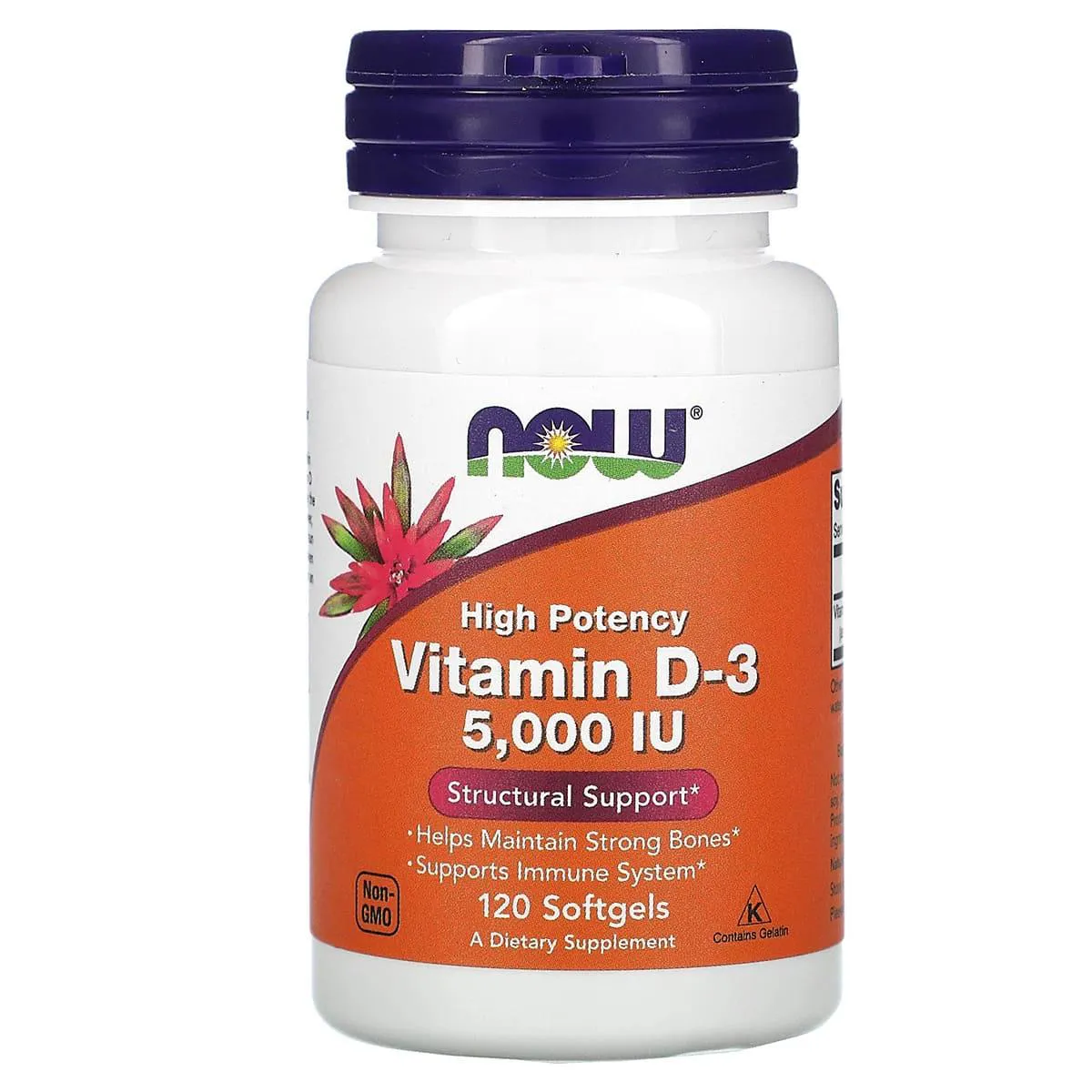 VITAMINA D3 120 SOFTGELS - NOW FOODS