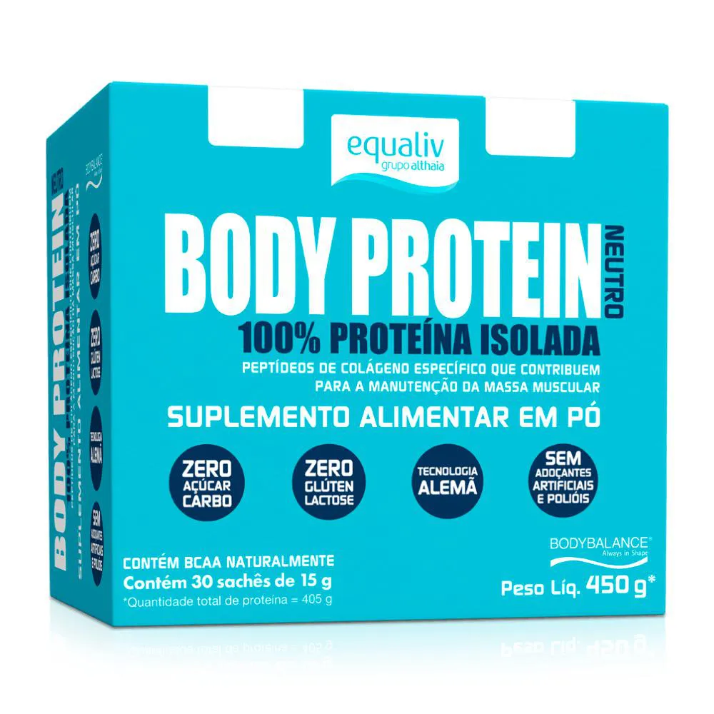 EQUALIV BODY PROTEIN - SACHê SABOR NEUTRO COM 30 X 15G