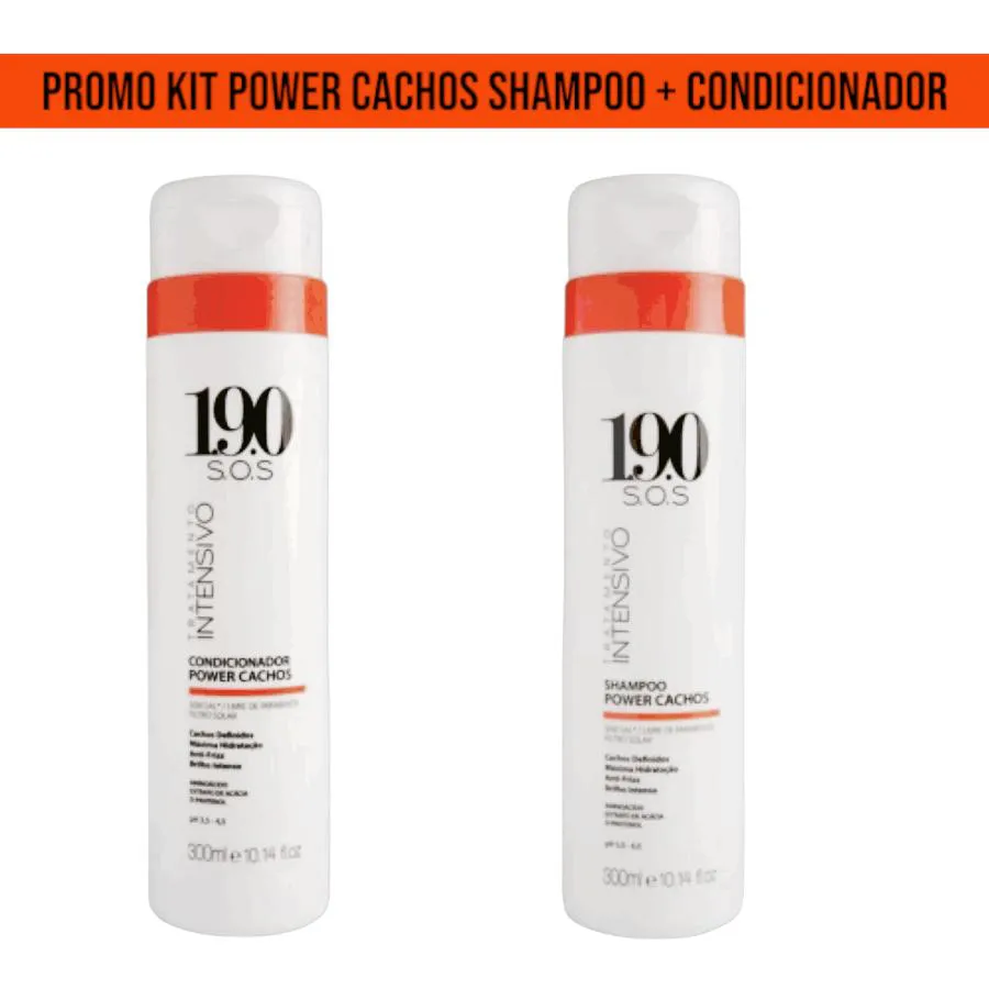PROMO KIT 2 POWER CACHOS SHAMPOO + CONDICIONADOR 190 TERAPIA CAPILAR - PEEL LINE