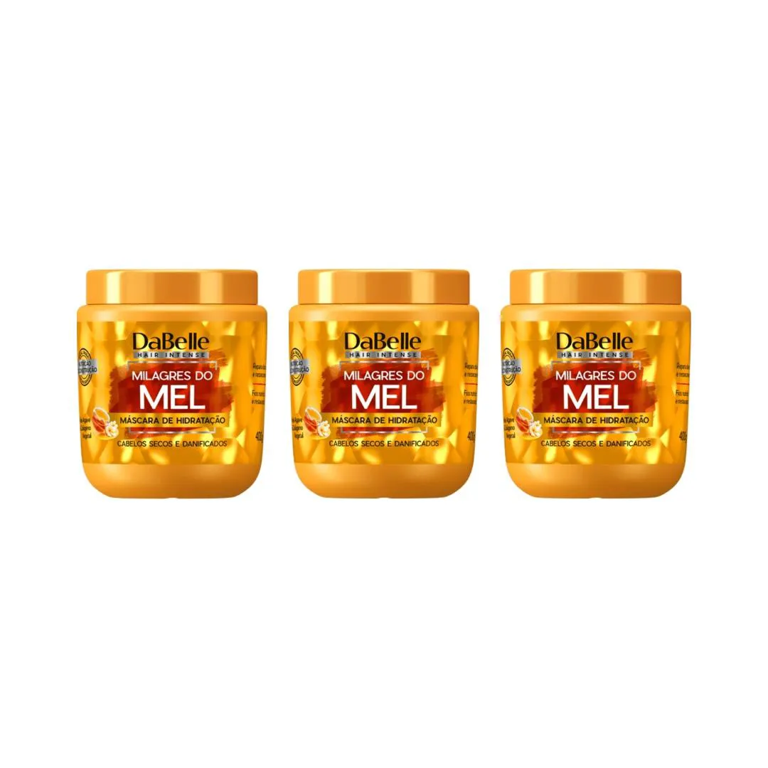 MASCARA DABELLE 400G MILAGRES DO MEL - KIT C/3UN