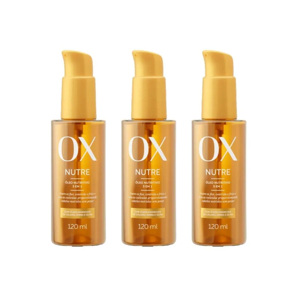 OLEO CAPILAR OX 120ML NUTRE  - KIT C/ 3UN