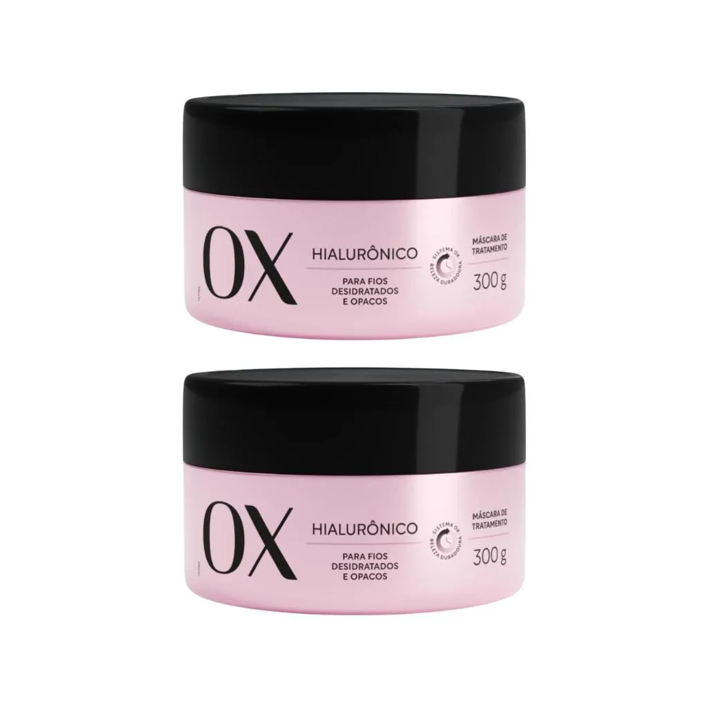 MASCARA CAPILAR TRAT OX 300G HIALURONICO - KIT C/ 2UN