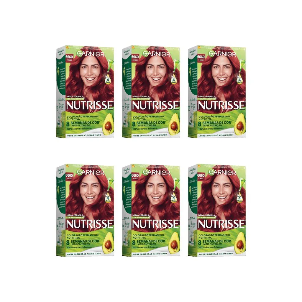 COLORAçAO NUTRISSE 66.60 ROUGE - KIT C/6UN