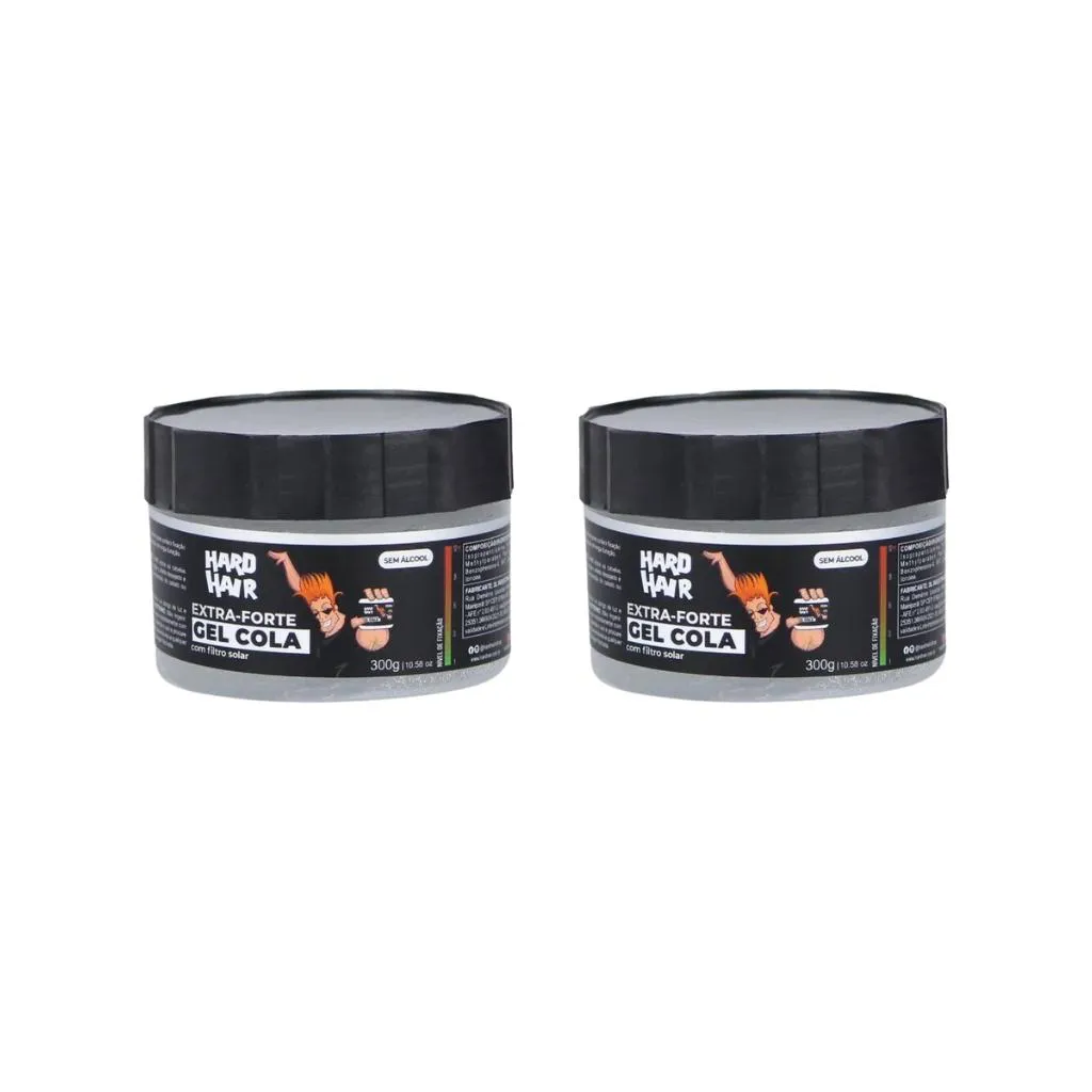 GEL COLA FIXADOR HARD HAIR INCOLOR 300G-KIT C/2UN