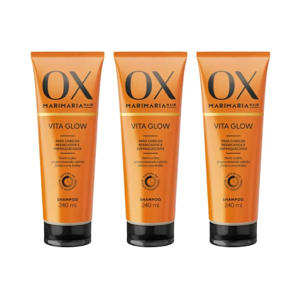 SHAMPOO OX 240ML MARI MARIA VITA GLOW - KIT C/ 3UN