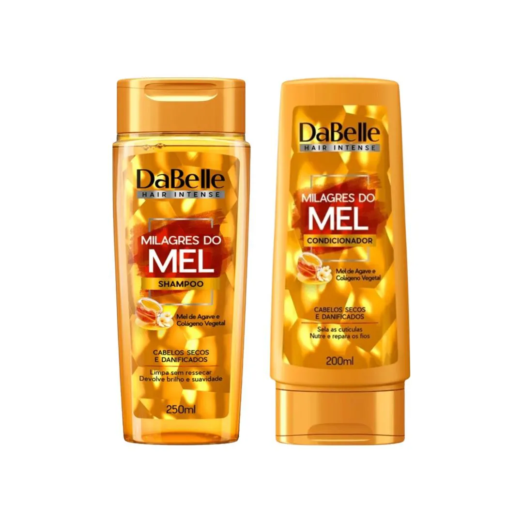 KIT SHAMPOO + CONDICIONADOR DABELLE MILAGRES DO MEL 250ML