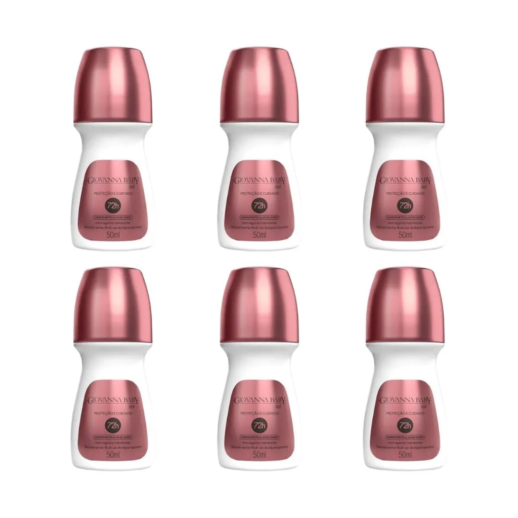 DESODORANTE ROLL-ON GIOVANNA BABY ROSE 50ML - KIT C/ 6UN