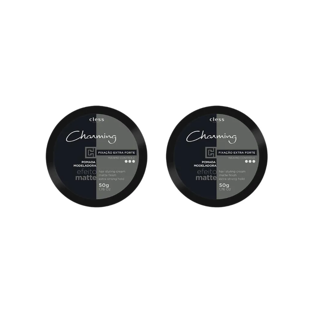 POMADA CAPILAR CHARMING 50G EXTRA FORTE EFEITO MATTE-KIT 2UN