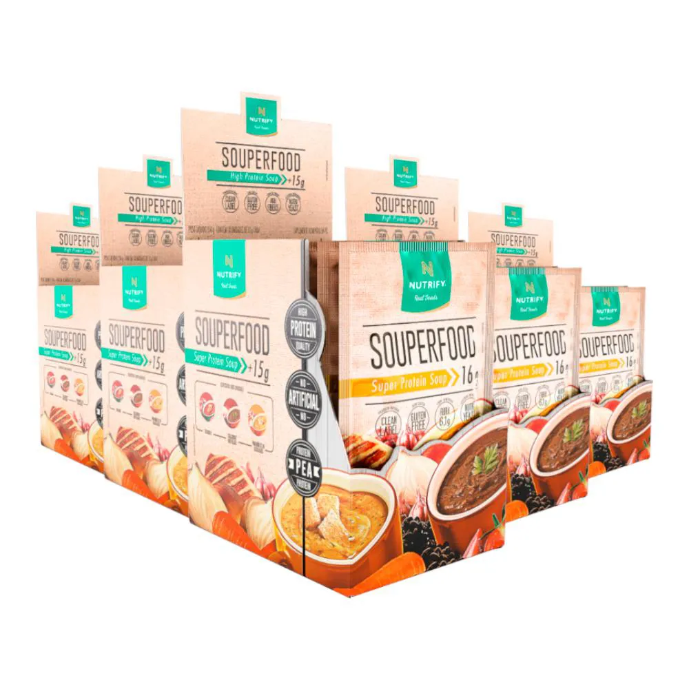 KIT 5 SOUPERFOOD PROTEíNA VEGANA FRANGO DE LEGUMES NUTRIFY 10UND